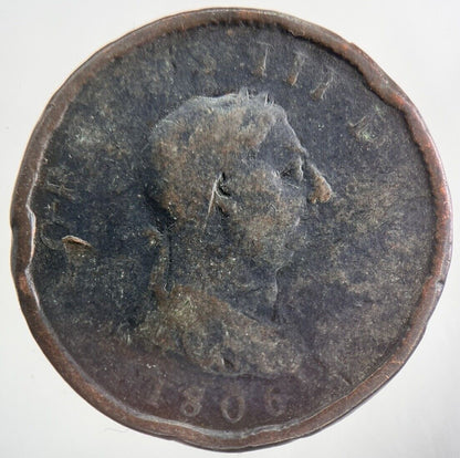 1806 George III 3rd One Penny Coin | Collectable Grade