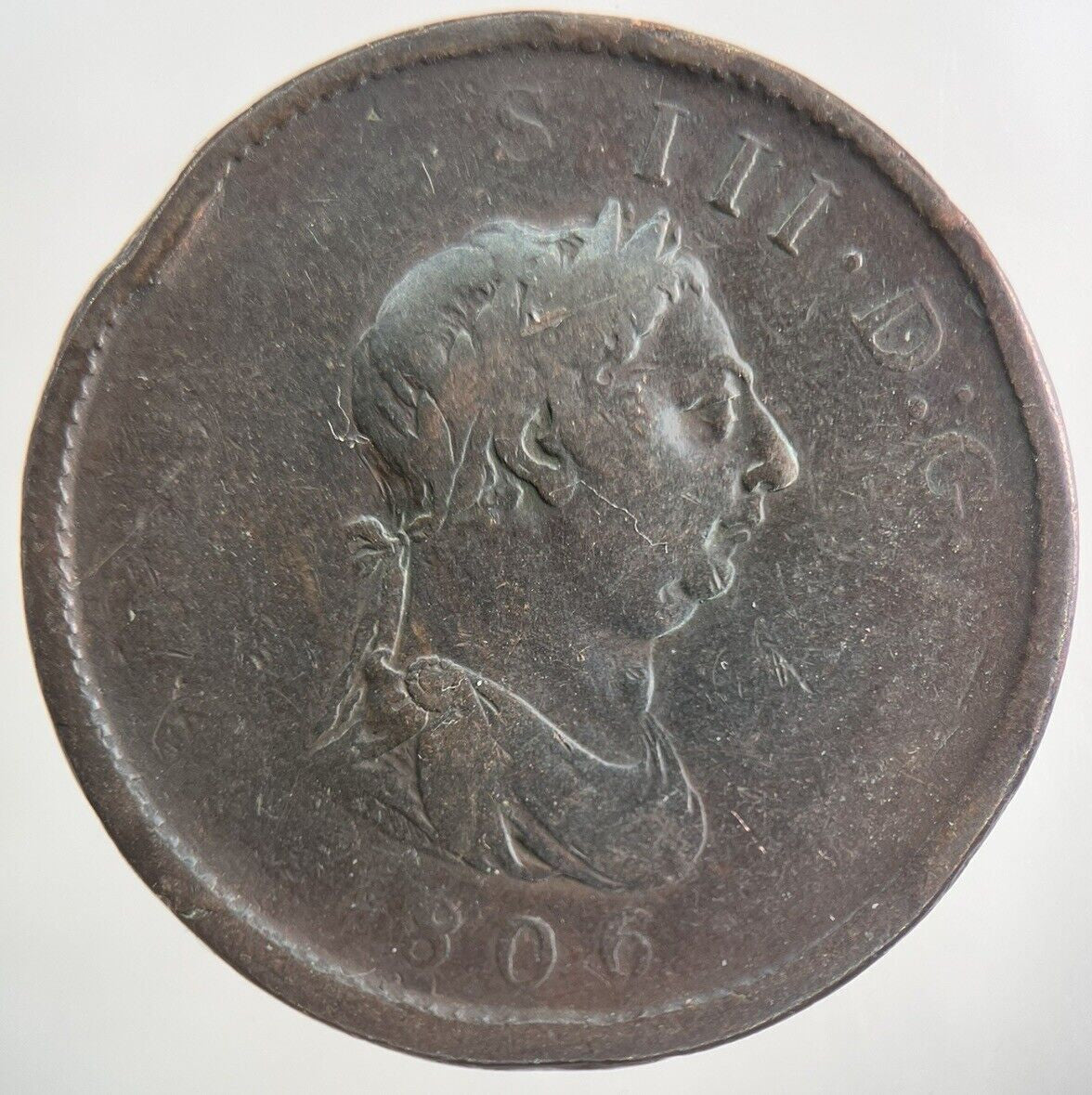 1806 George III 3rd One Penny Coin | Collectable Grade