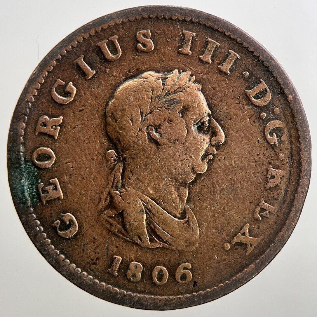 1806 George III 3rd Half-Penny Coin | Fine Collectable Grade | a2710