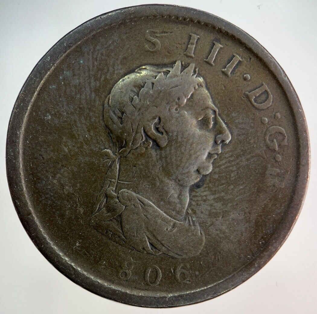 1806 George III 3rd One Penny Coin | Collectable Grade