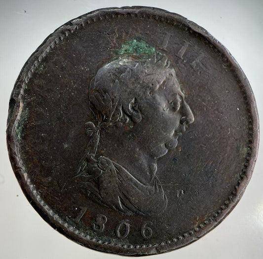 1806 George III 3rd One Penny Coin | Collectable Grade