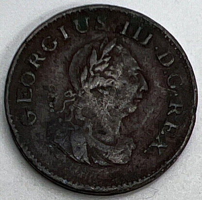 1806 George III Hibernia Farthing | Irish Coin | Fine Collectable Grade | a1155