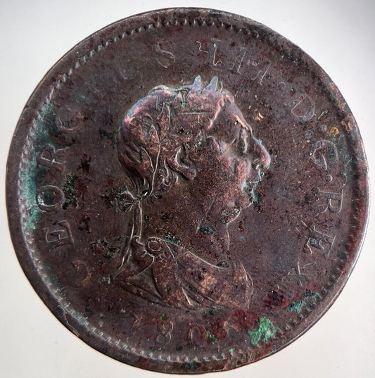 1806 George III 3rd One Penny Coin | Fine Collectable Grade | a9909