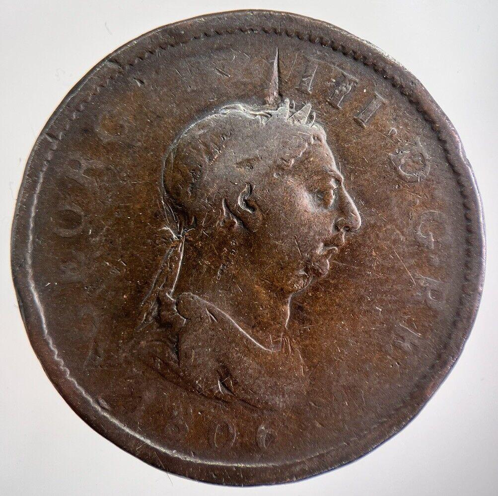 1806 George III 3rd Penny Coin | Collectable Grade a7083