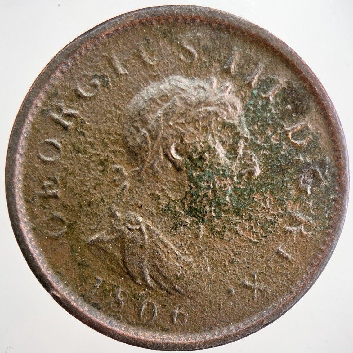 1806 George III 3rd One Penny Coin | Fine Collectable Grade | a5681