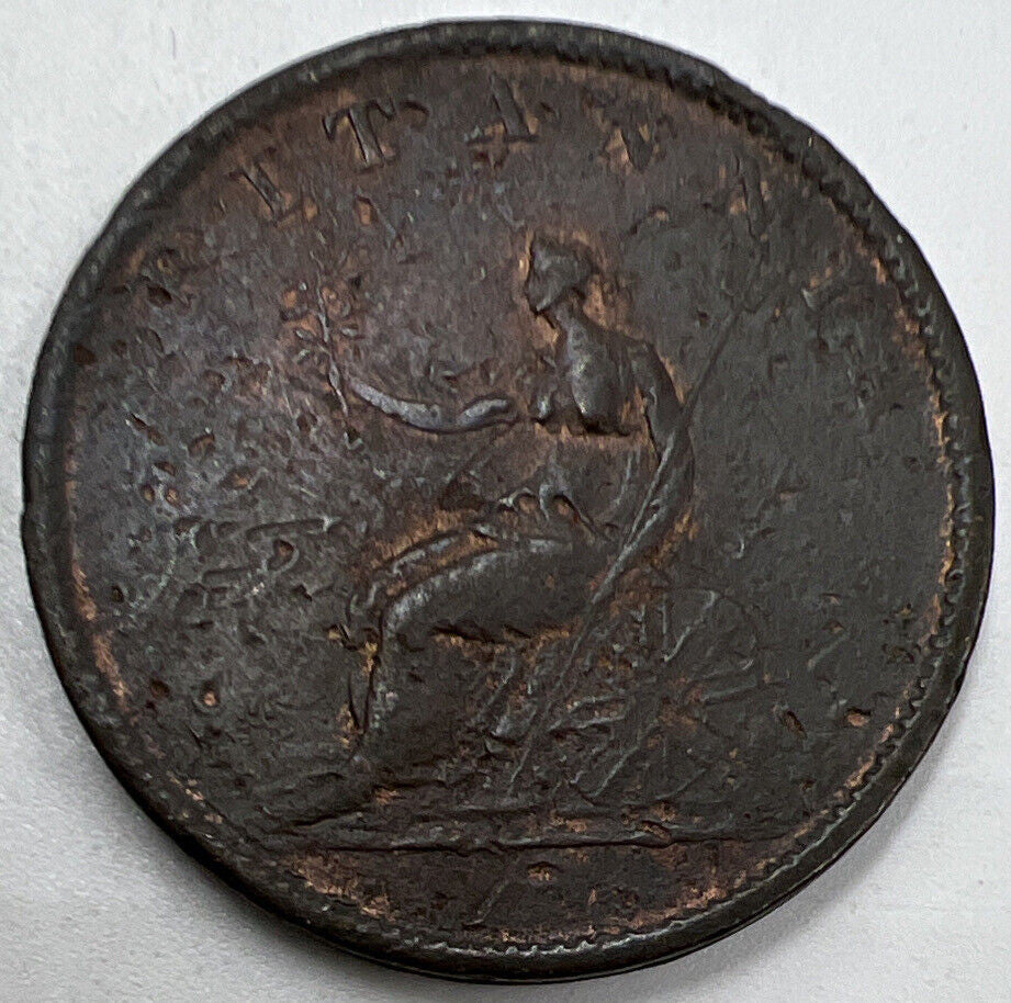 1806 George III Half-Penny | British Copper Coin | Fair Grade | a672