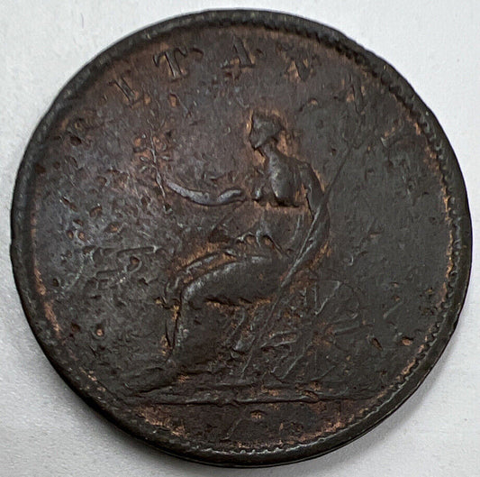 1806 George III Half-Penny | British Copper Coin | Fair Grade | a672
