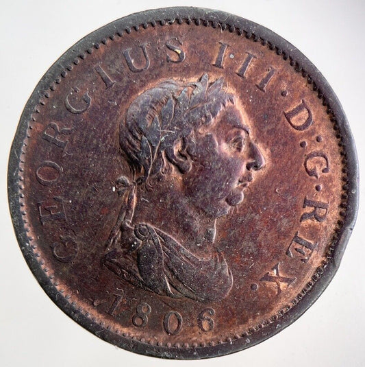 1806 George III 3rd One Penny Coin | Fine Collectable Grade