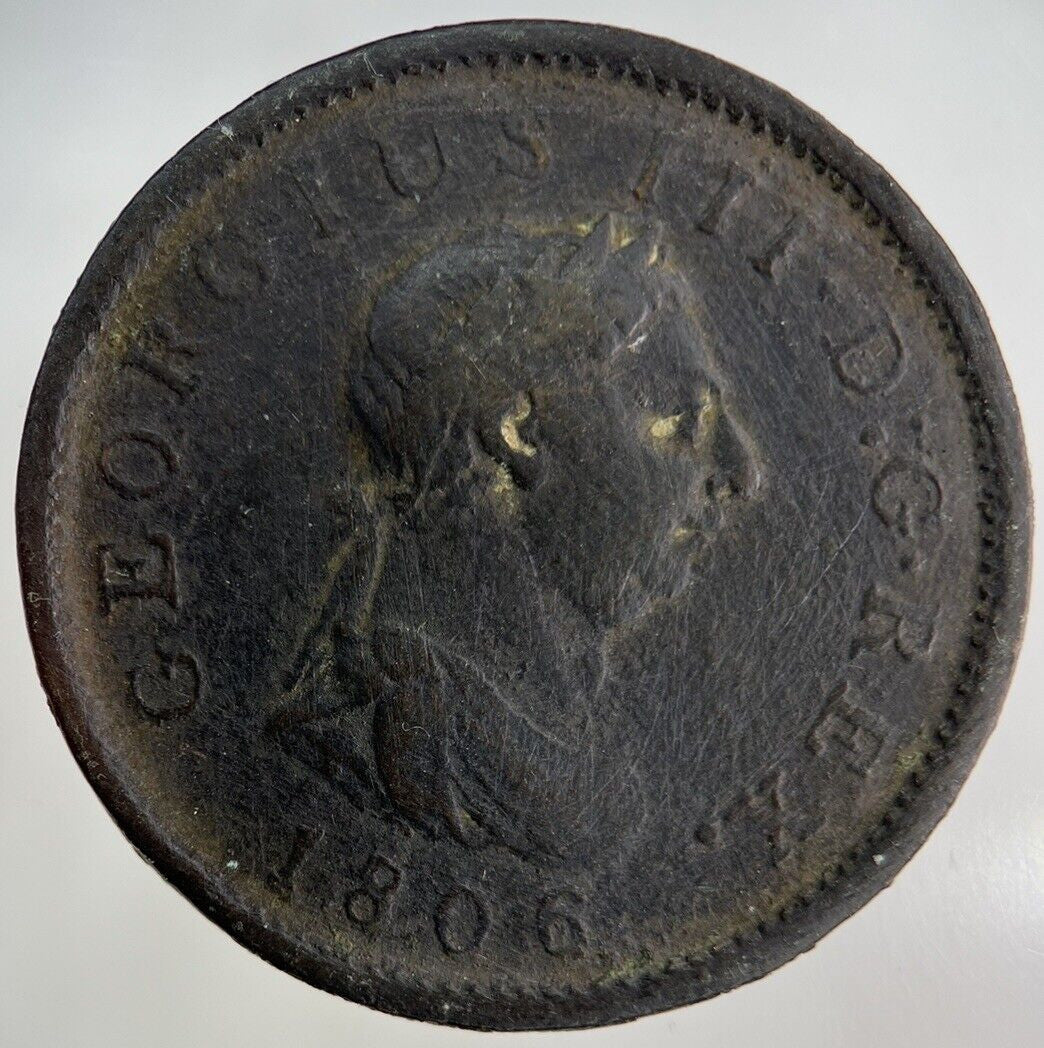 1806 George III 3rd One Penny Coin | Fine Collectable Grade