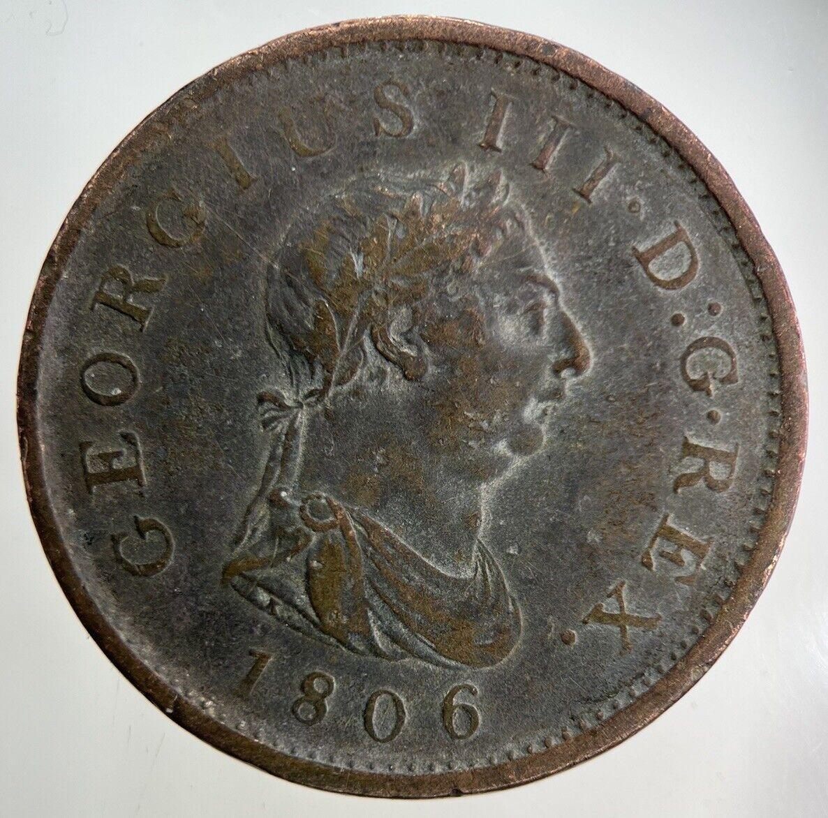 1806 George III 3rd One Penny Coin | Fine Collectable Grade