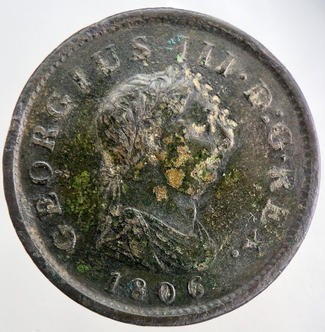 1806 George III 3rd One Penny Coin | Fine Collectable Grade