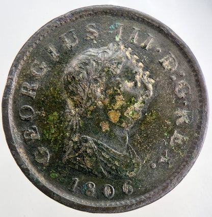 1806 George III 3rd One Penny Coin | Fine Collectable Grade