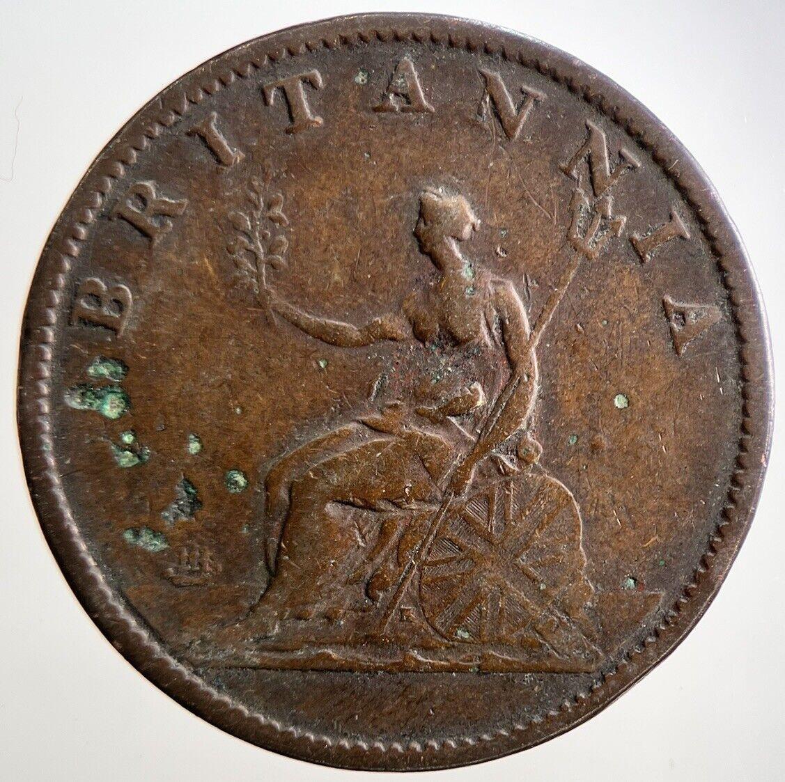 1807 George 3rd III Half-Penny British Coin | Fine Collectable Grade | a3123