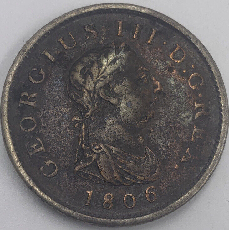 1806 Large Penny | British Copper Coin George III | Collectable Grade | a446