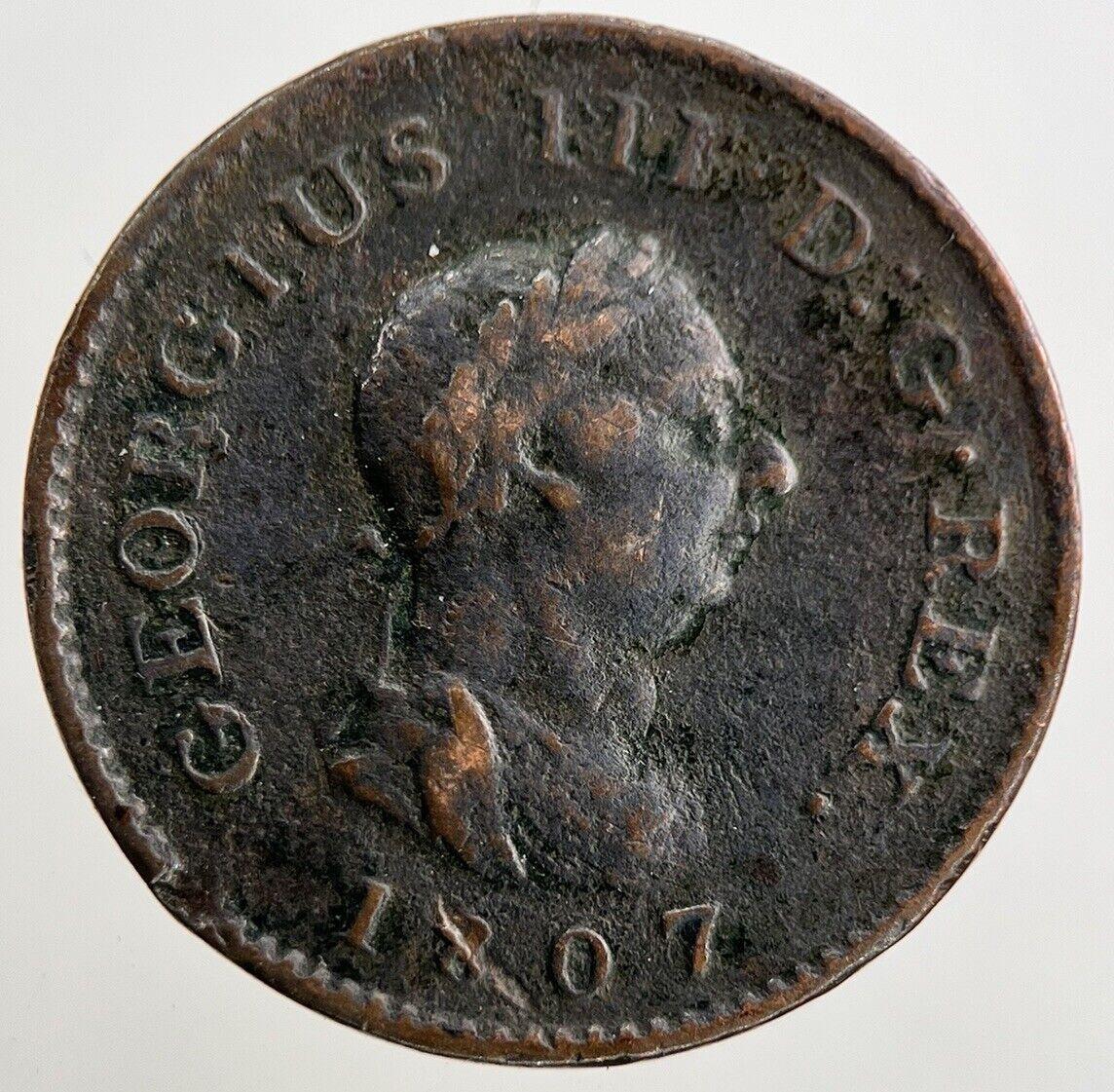 1807 George III 3rd Farthing Coin | Fine Collectable Grade