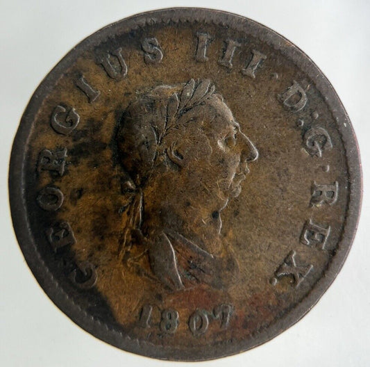 1807 George III 3rd Half-Penny Coin | Collectable Grade