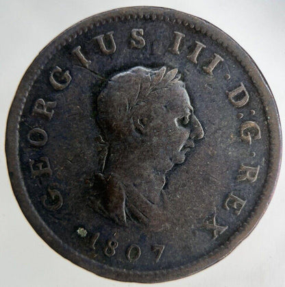 1807 George III 3rd Half-Penny Coin | Collectable Grade