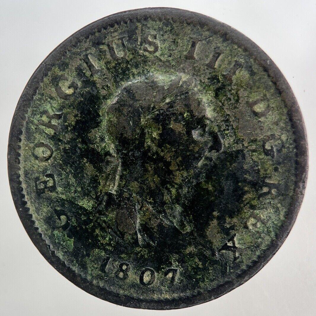 1807 George III 3rd Half-Penny Coin | Collectable Grade