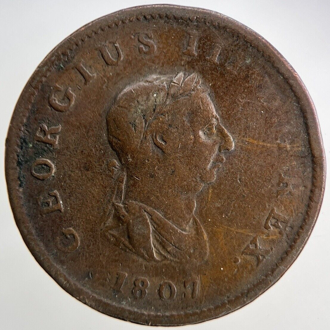 1807 George III 3rd Half-Penny Coin | Collectable Grade