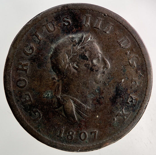 1807 George III 3rd Half-Penny Coin | Fine Collectable Grade