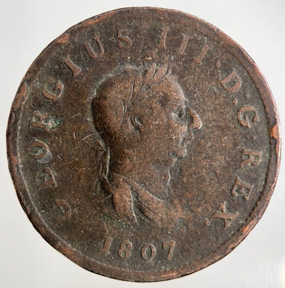 1807 George III 3rd Half-Penny Coin | Collectable Grade