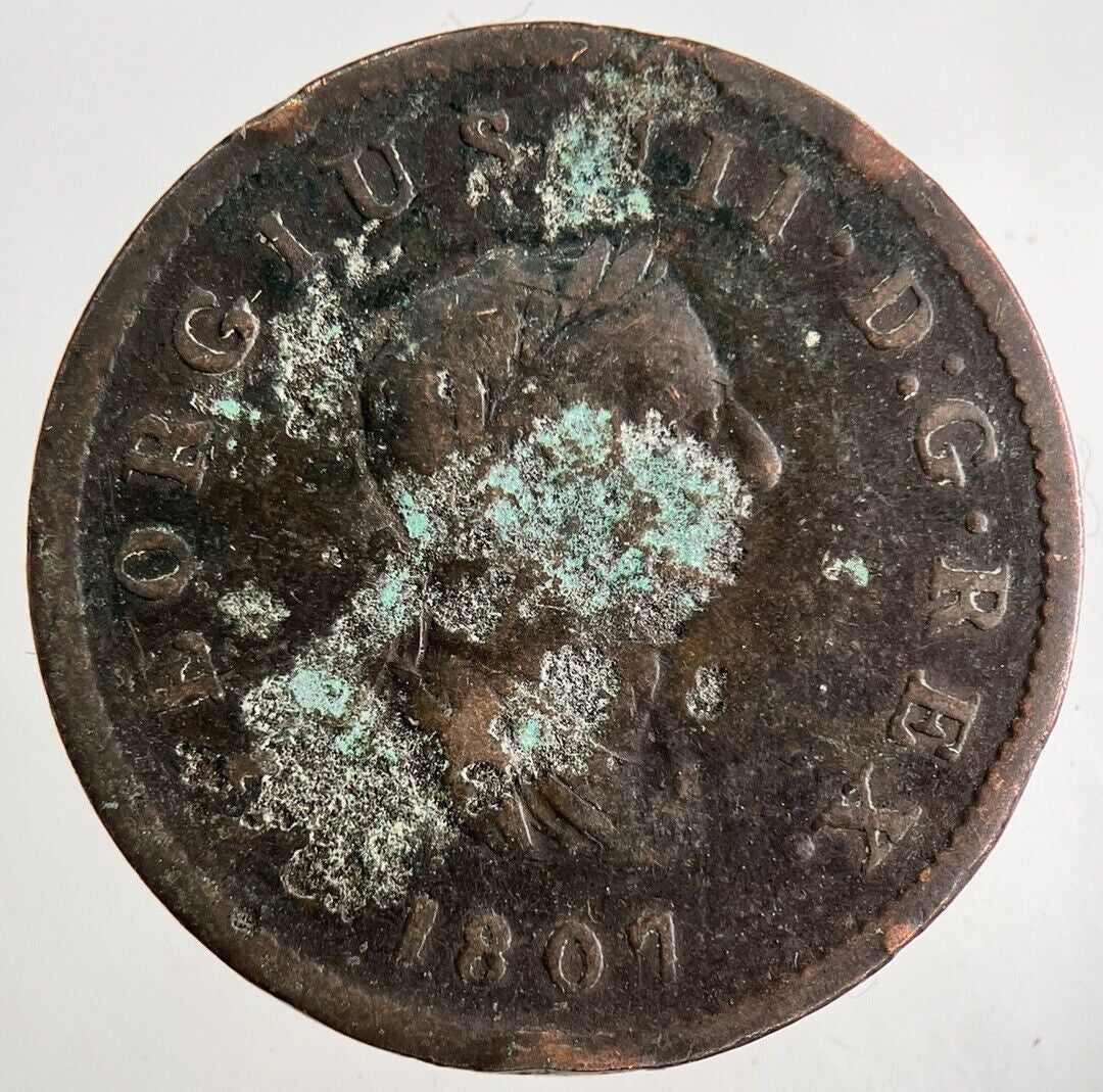 1807 George III 3rd Half-Penny Coin | Collectable Grade