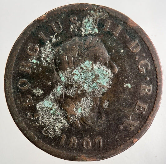 1807 George III 3rd Half-Penny Coin | Collectable Grade