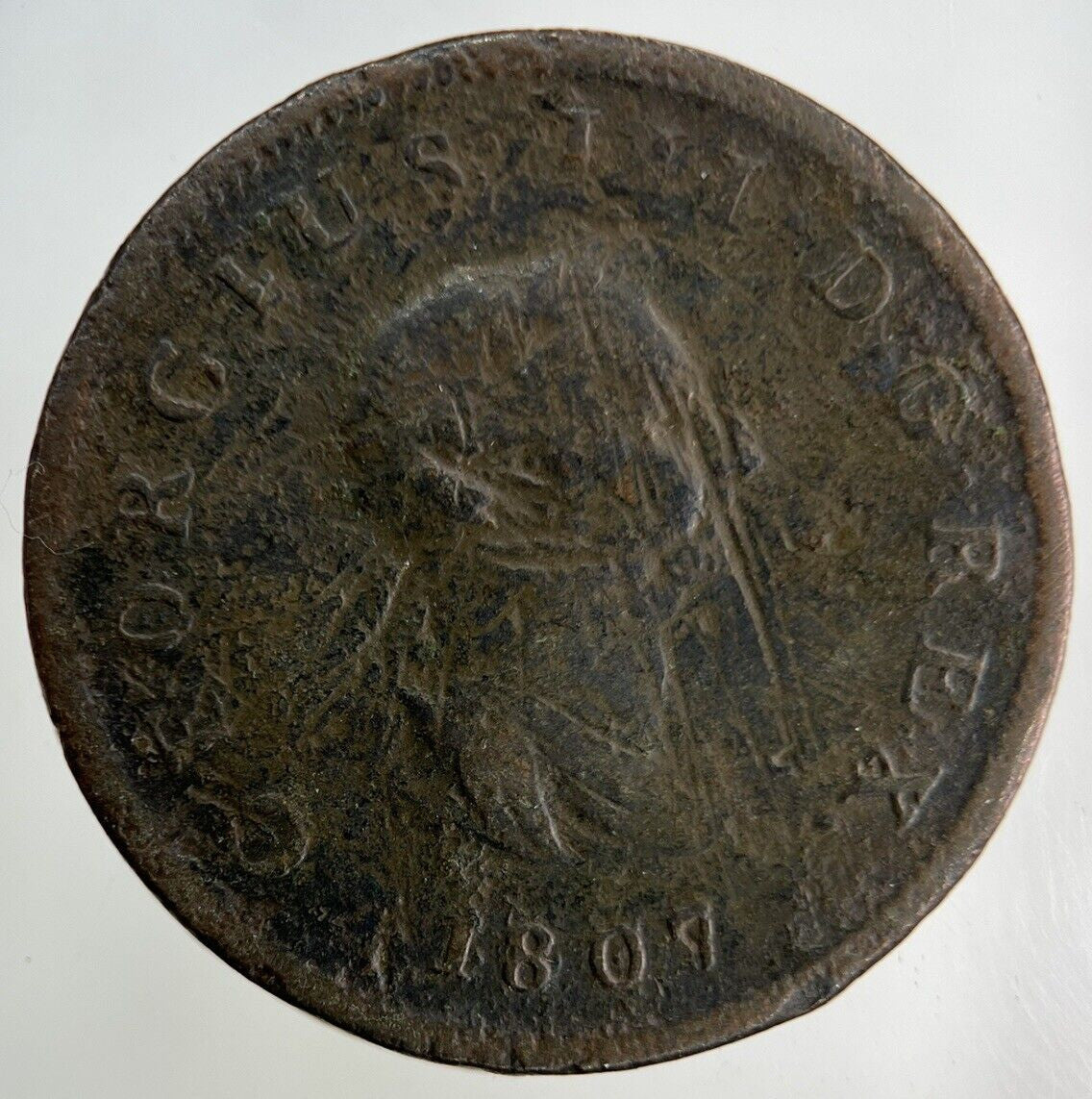 1807 George III 3rd Half-Penny Coin | Collectable Grade