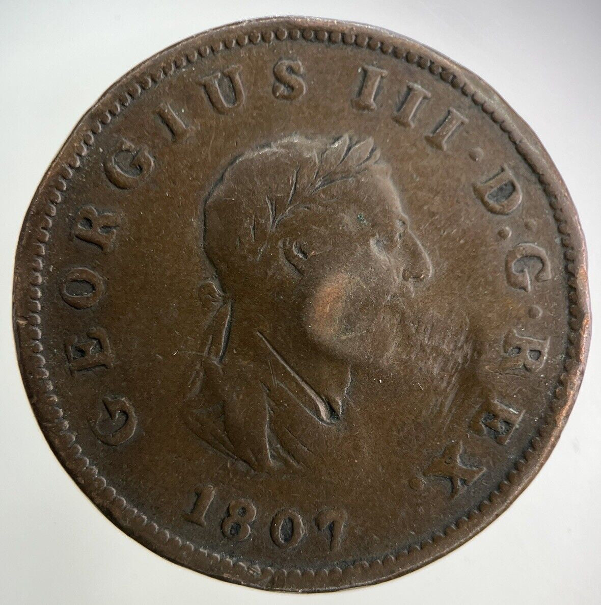 1807 George III 3rd Half-Penny Coin | Collectable Grade