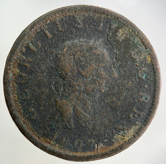 1807 George III 3rd Half-Penny Coin | Collectable Grade