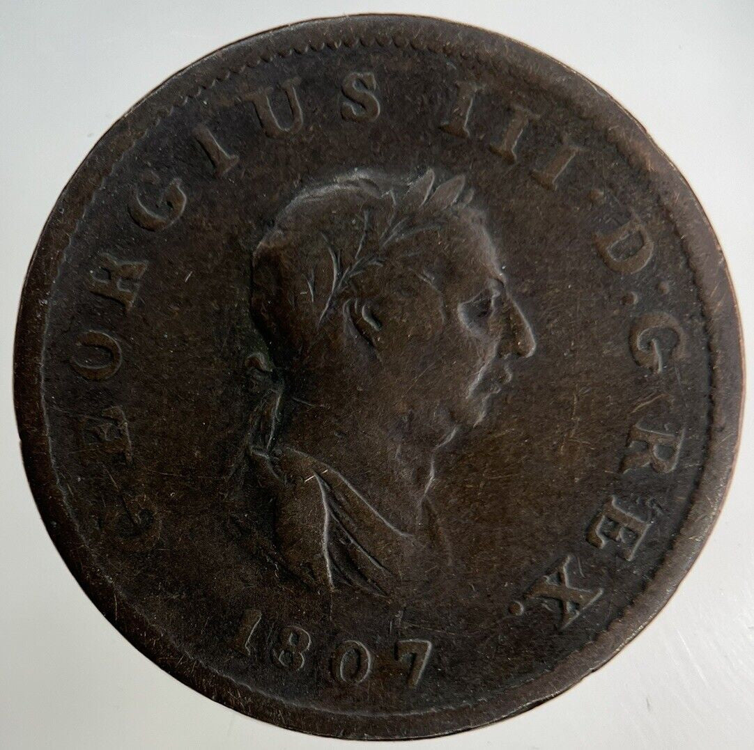 1807 George III 3rd Half-Penny Coin | Collectable Grade