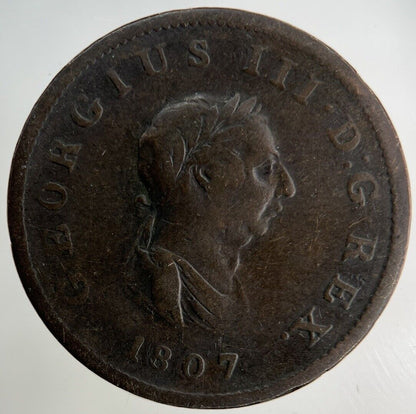 1807 George III 3rd Half-Penny Coin | Collectable Grade