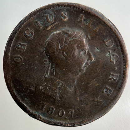 1807 George III 3rd Half-Penny Coin | Collectable Grade