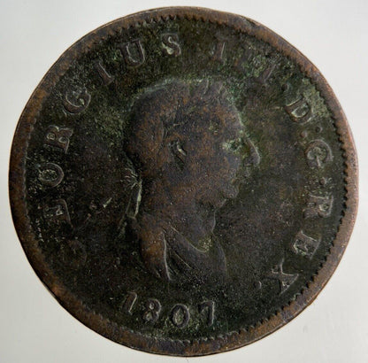 1807 George III 3rd Half-Penny Coin | Fine Collectable Grade