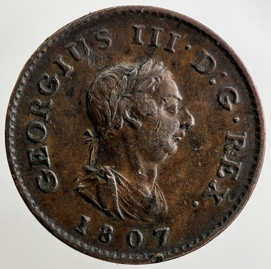 1807 George III 3rd Farthing Coin | Very High Grade