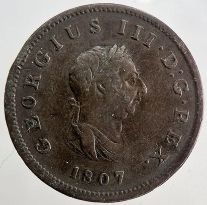 1807 George III 3rd Half-Penny Coin | Fine Collectable Grade