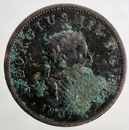 1807 George III 3rd Half-Penny Coin | Fine Collectable Grade