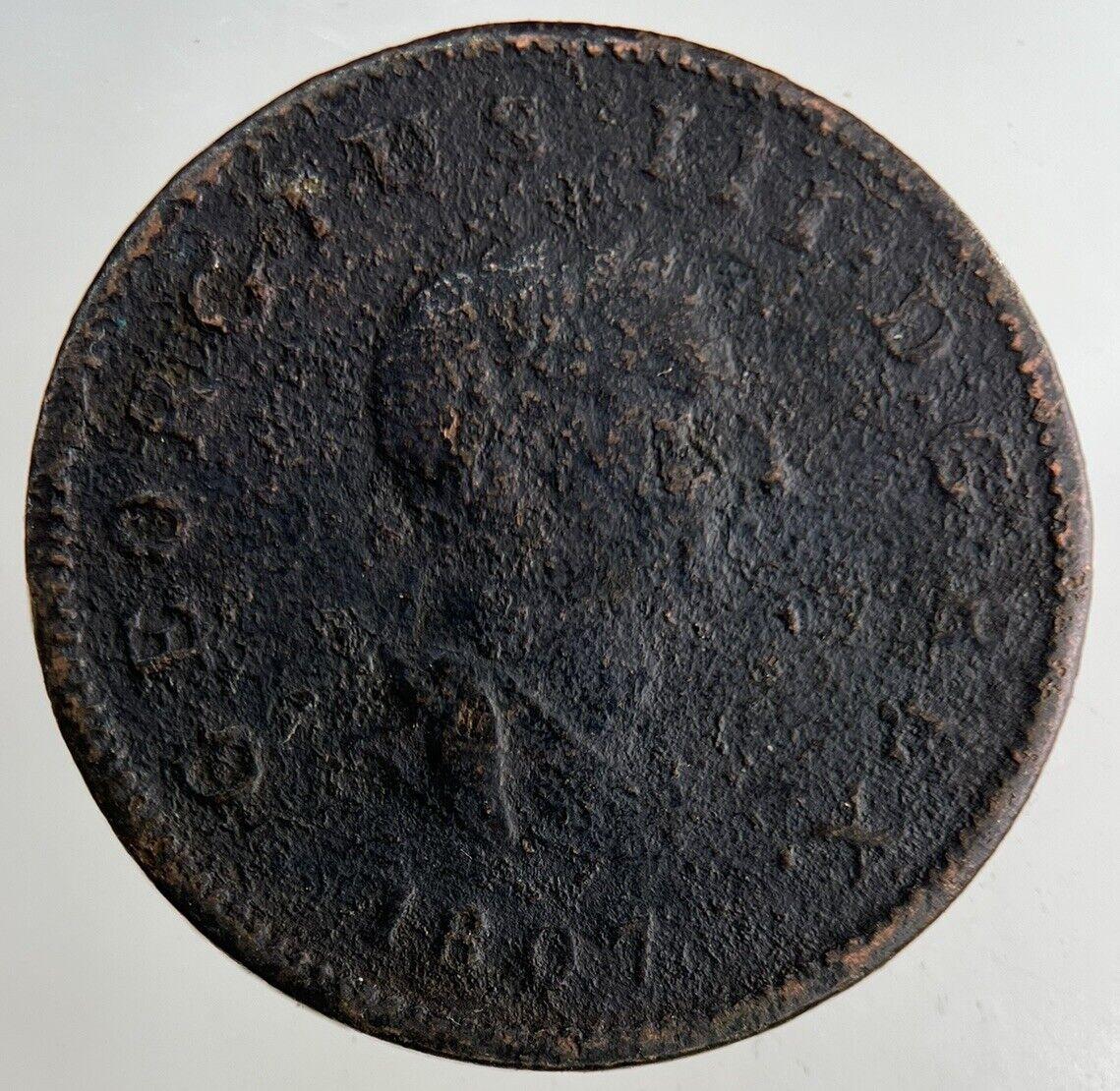 1807 George III 3rd Half-Penny Coin | Collectable Grade