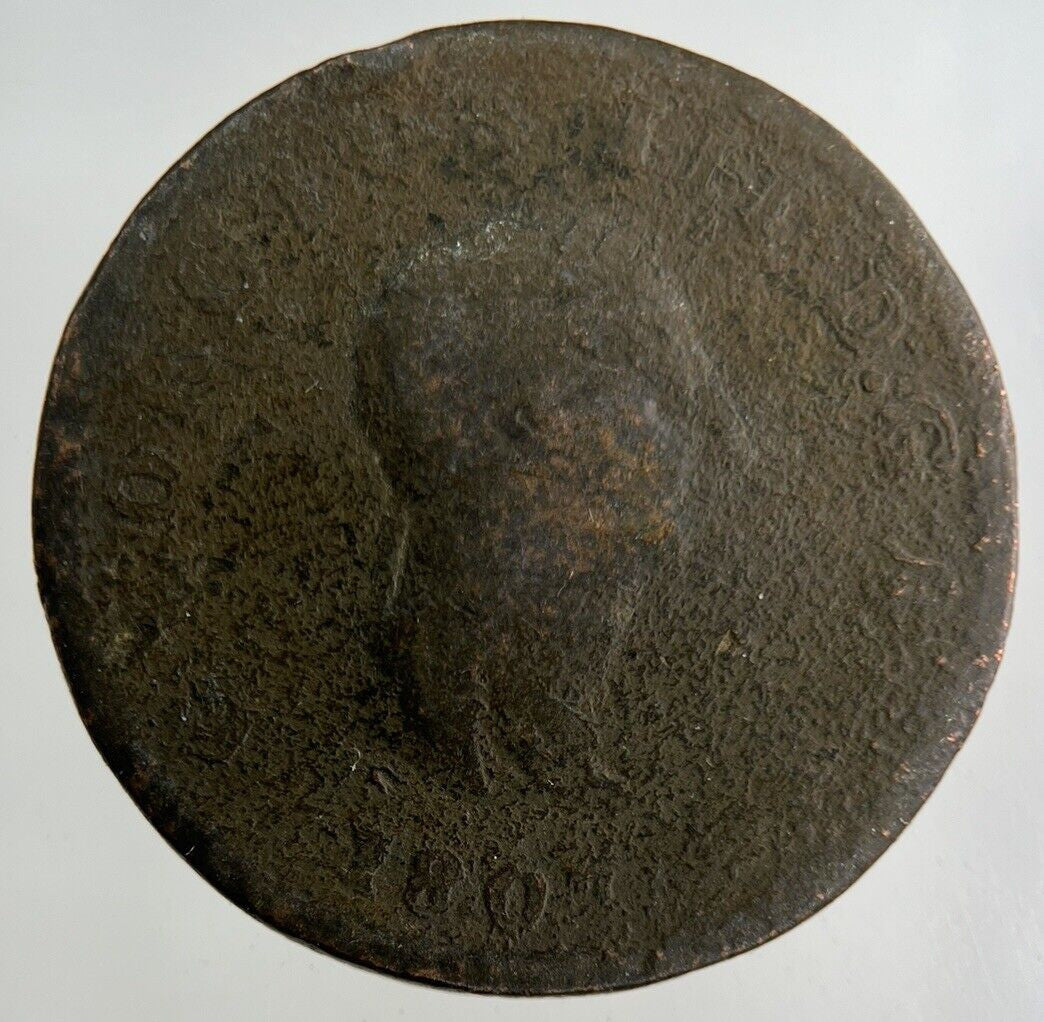 1807 George III 3rd Half-Penny Coin | Fair Grade