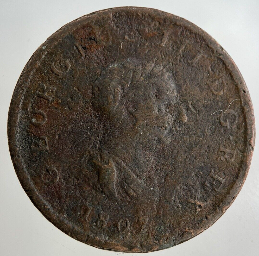 1807 George III 3rd Half-Penny Coin | Collectable Grade