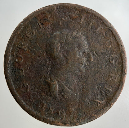 1807 George III 3rd Half-Penny Coin | Collectable Grade