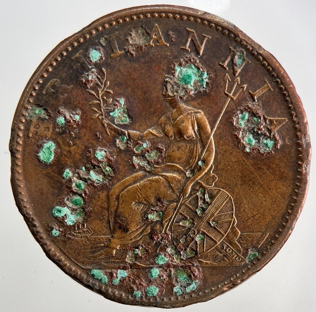 1807 George III 3rd Half-Penny Coin | Very High Grade