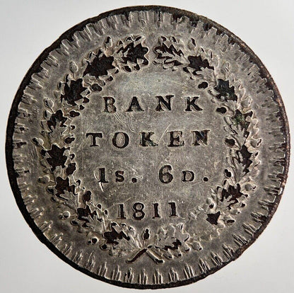 1811 George III 6D 1 Shilling Bank Token Coin | Collectable Grade | a6309