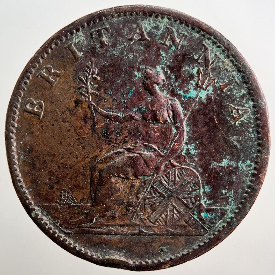 1807 George III 3rd Half-Penny Coin | Very High Grade | a3840