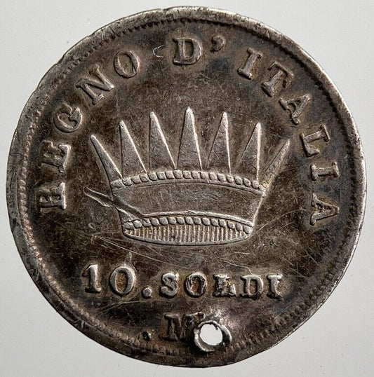 1810 Italy Napoleon 10 Soldi Silver Coin | Very High Grade | a7967