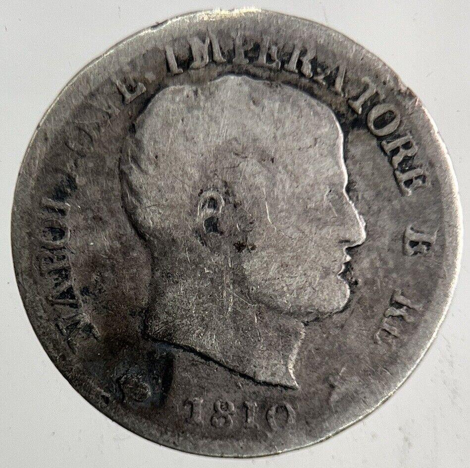 1810 Italy Napoleon Bonaparte 5 Soldi Silver Coin | Fine Collectable Grade