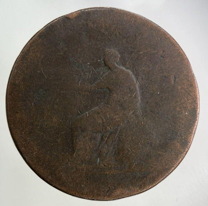1807 George III 3rd Half-Penny Coin | Worn Grade