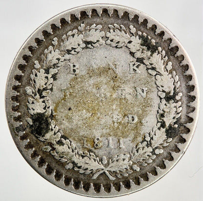 1811 George III 3rd 6d EighteenPence Bank Token Silver Coin | Collectable Grade