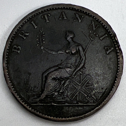 1807 Half-Penny George III | British Copper Coin | Fine Collectable Grade a1187