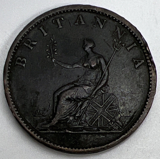 1807 Half-Penny George III | British Copper Coin | Fine Collectable Grade a1187